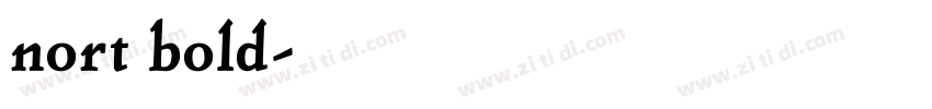 nort bold字体转换